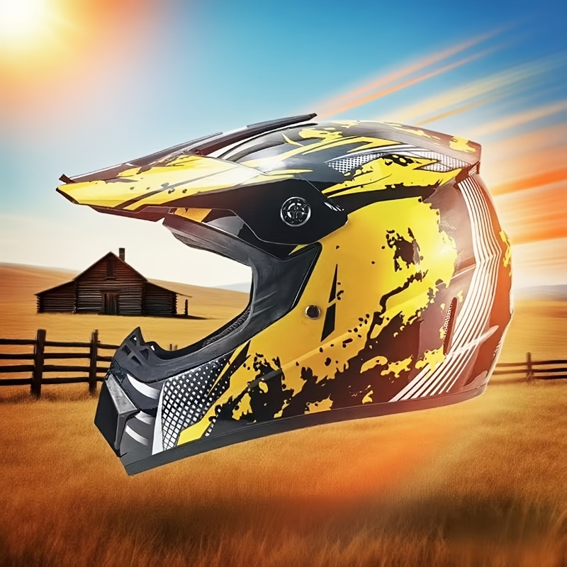 Dirt Bike Motocross Helmet Set - Off Road Motocross Helmet Goggles Set 评论和价格