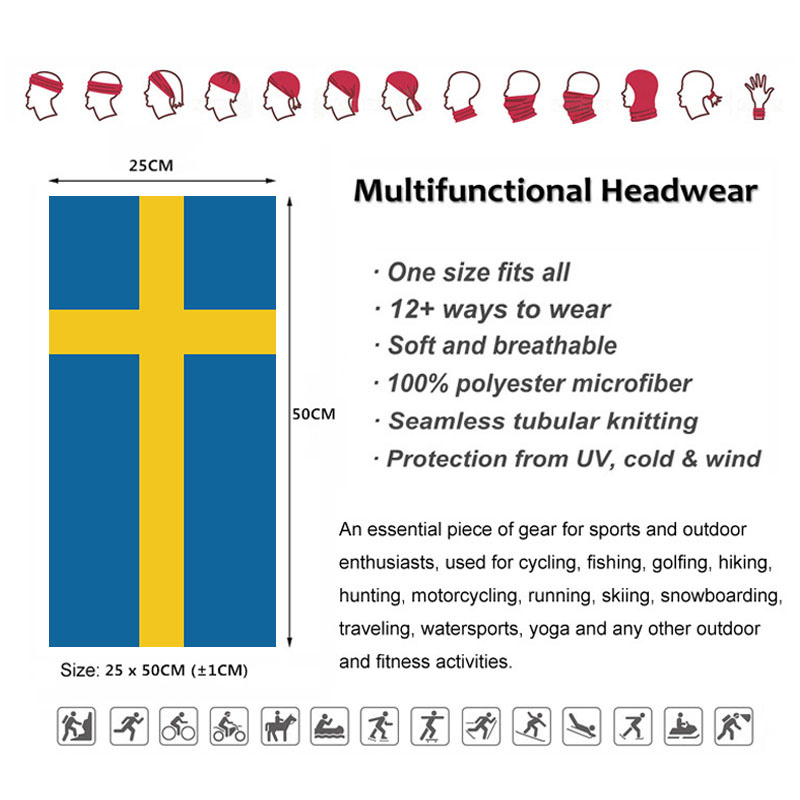 Sweden Flag Printed Bandana He - Riding Gear 评论和价格