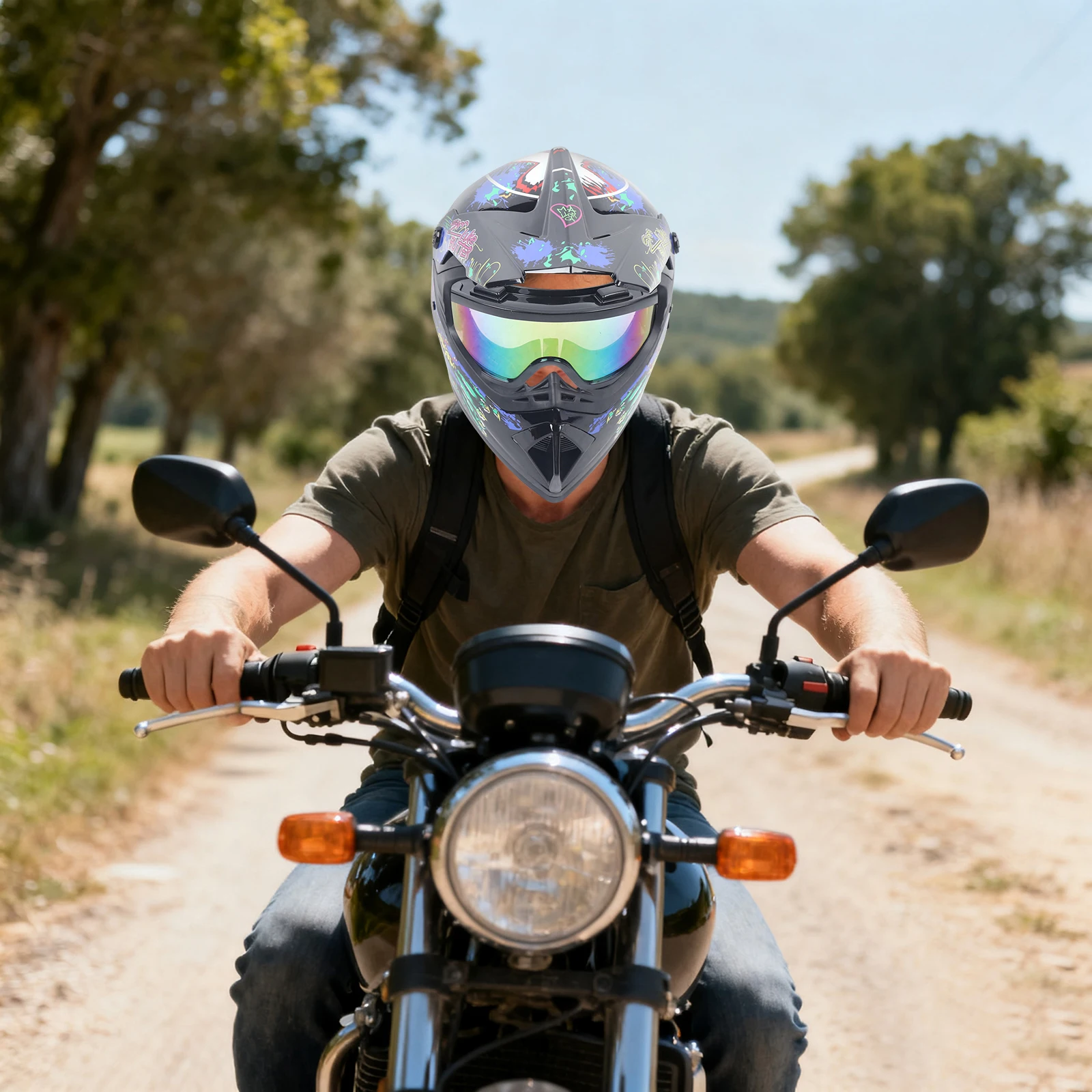 Motocross Helmet Kit, Motorcyc - Off Road Motocross Helmet Goggles Set 评论和价格