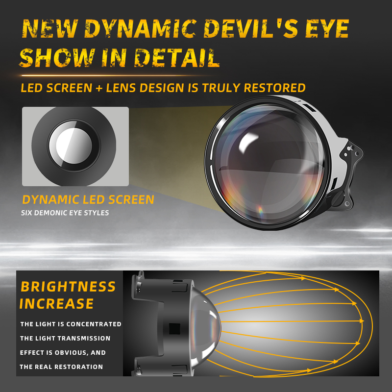 2PCS Remote Control LED Eye Li - Universal Motorcycle Led Headlight Projector 评论和价格