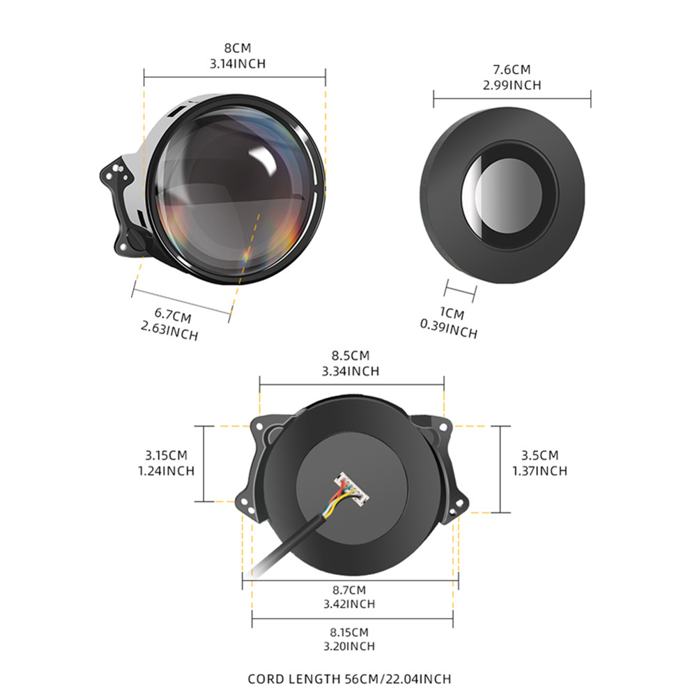 2PCS Remote Control LED Eye Li - Universal Motorcycle Led Headlight Projector 评论和价格