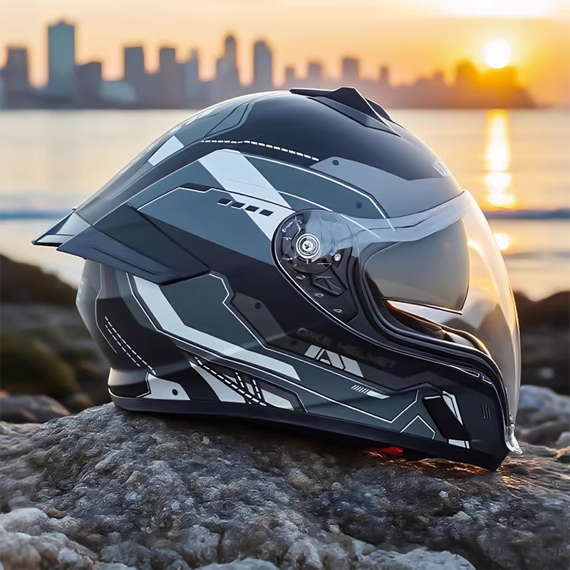 Adult Full Face Motorcycle Hel - Quick Release Buckle Motorcycle Helmet 评论和价格