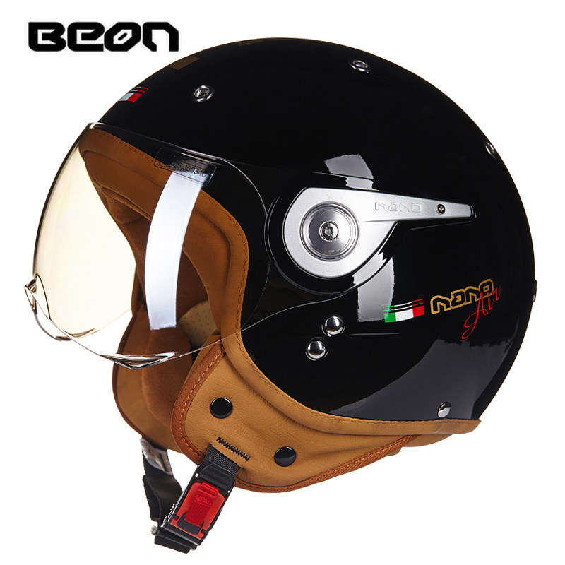 BEON B-110 Motorcycle Helmet b - Vintage Open Face Retro Helmet 评论和价格