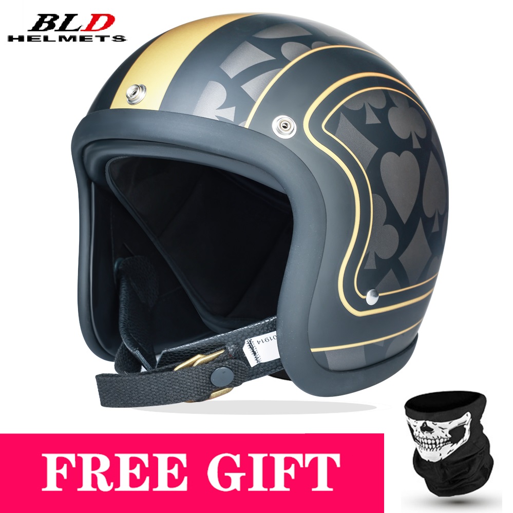 Low Profile Japan Korea Style  - Vintage Open Face Retro Helmet 评论和价格