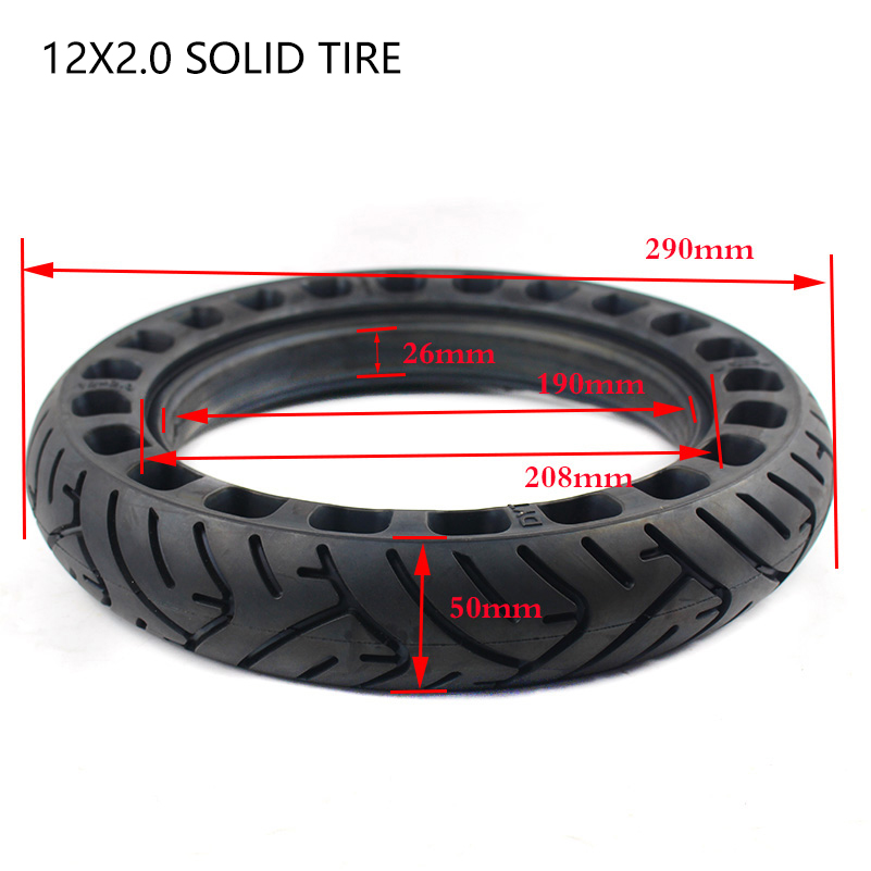 12 Inch Solid Tyre 12x2.0 12x2 - Scooter Parts 评论和价格