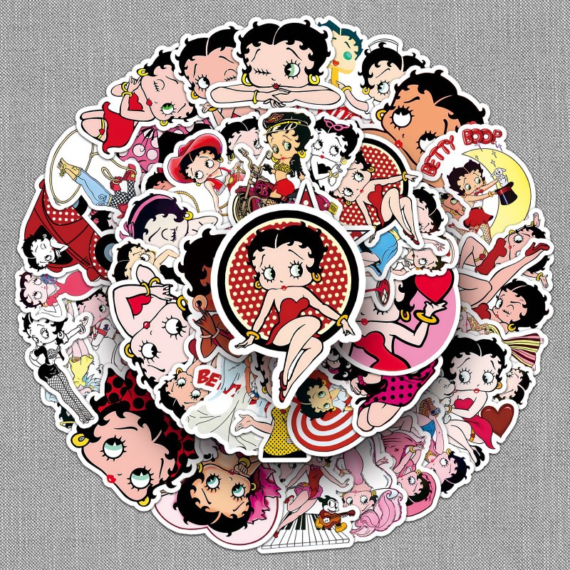 Betty Boop 50 stickers high co - Atv Parts 评论和价格