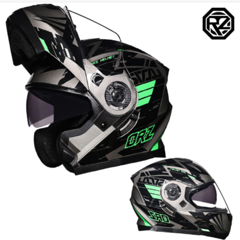 Orz Full Face Dual Visor Motor - Dual Visor Motorcycle Racing Helmet 评论和价格