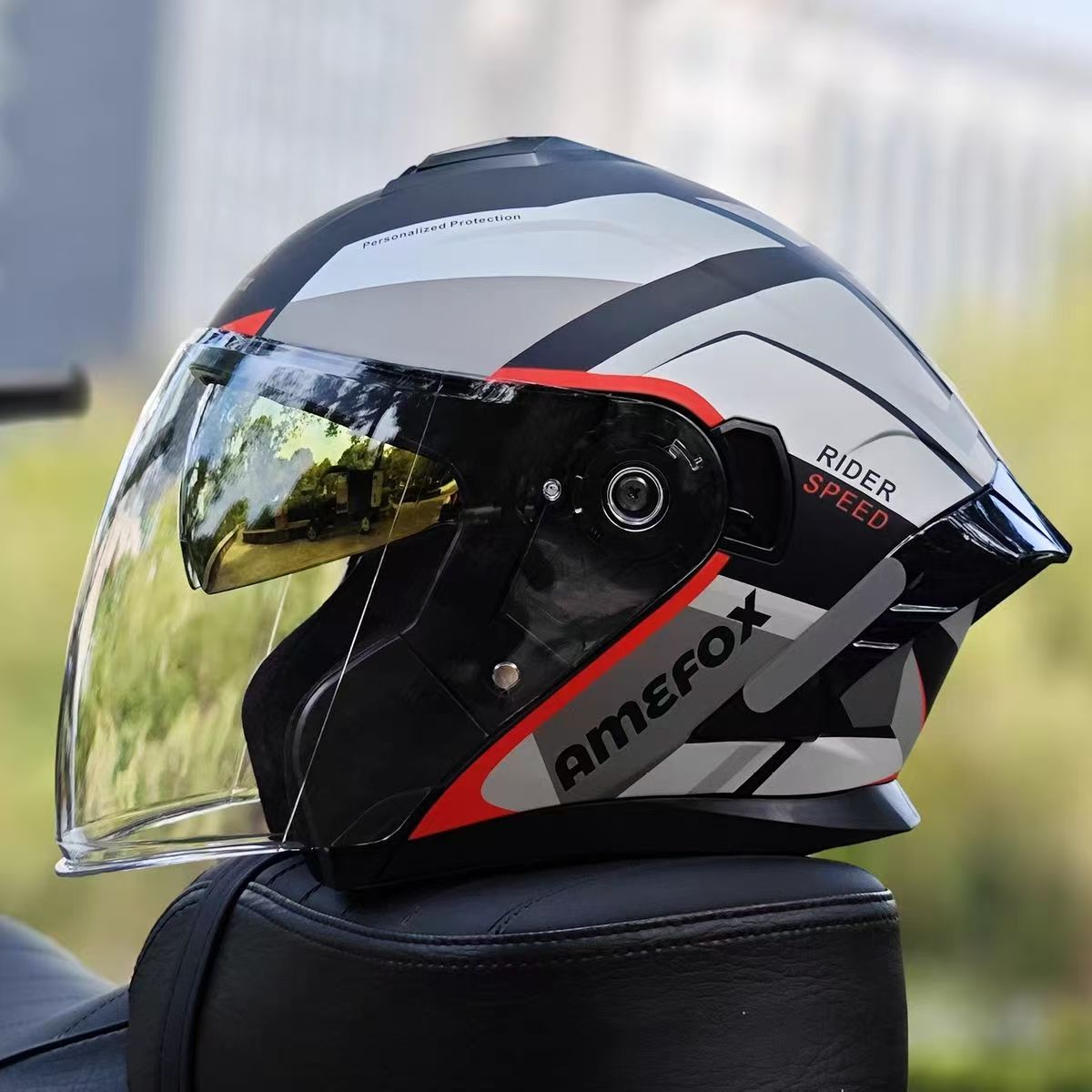 Double Visor Open Face Helmet  - Motorcycle Helmet Inner Sun Visor Lens 评论和价格